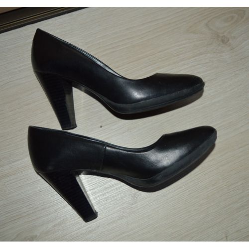 Escarpins Cuir Talons Hauts Elle Par Nous 38 Noir