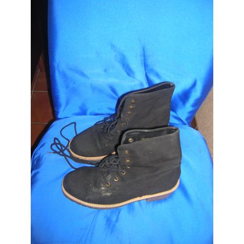 Chaussures À Lacets 38 Noir Talon 4,5 Cm.