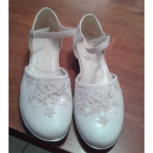 Ballerines Perles Blanches Ceremonies Taille 34 ...