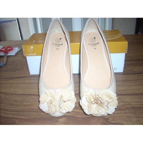 Ballerines Neuves Gémo Casual Beige P 36