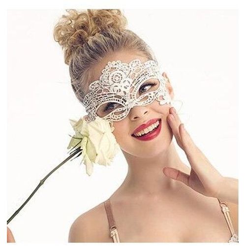 Masque Des Yeux Sexy Et Sensuel Dentelle - Blanc