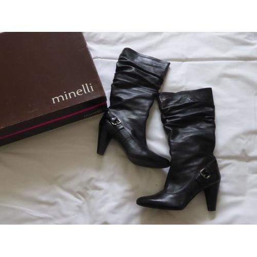 Neuves Bottes Noires À Talon Minelli - Pointure 39