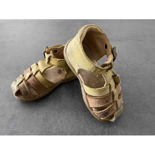 Sandalettes Moutarde Et Marron Gbb - 21