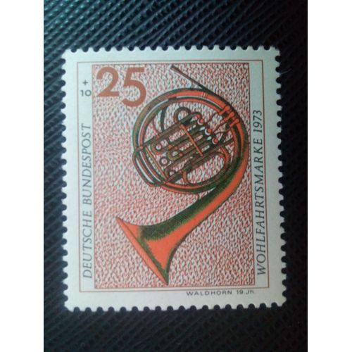 Timbre Allemagne / Rfa Yt 631 Instruments De Musique Cor D'harmonie 1973 (100206)