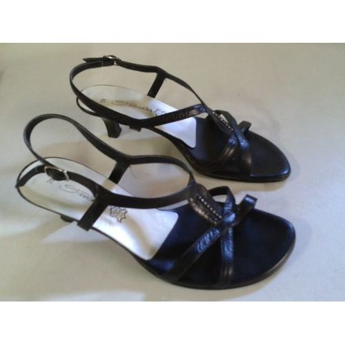 Sandales Vernis  38 Noir Et Strass