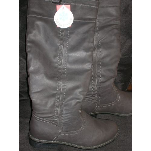 Bottes Evita Paris 37 Gris Talon 3 Cm.