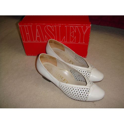 Escarpins En Cuir Blanc Ajouré Hasley - 39.5