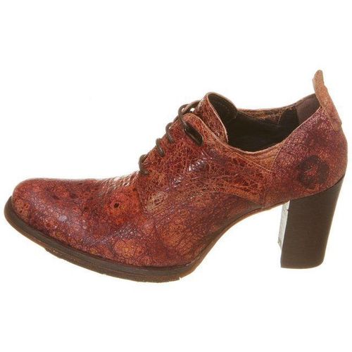 U Roads ¿ Chaussures Richelieus Escarpins À Lacets À Talon En Cuir Rouge Bordeaux Taille 38