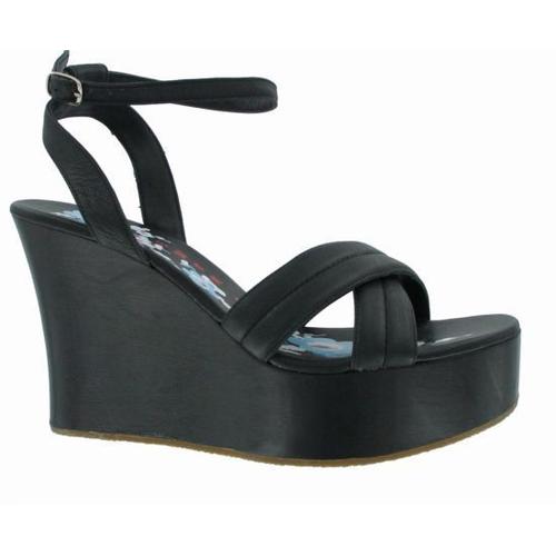 Sandale Compensee Cuir No Name Noire T.38