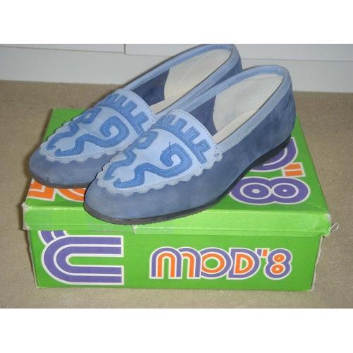 Chaussures Nubuck Bleu Mod'8 - 35