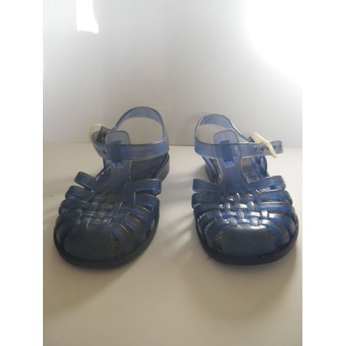 Sandales Caoutchouc Bleu-Incolore De Plage Mixte - 26