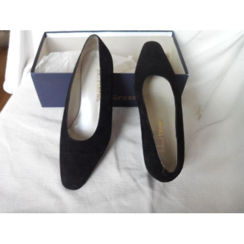 Escarpins Daim Noirs T37