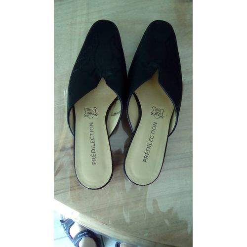 1 Paire De Mules En Cuir Noir. Predilection Point36 - 2018
