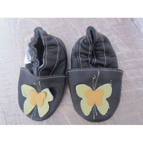 Chaussons Cuir 9 Mois Noir