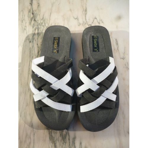 Nu Pied Siebi's 41 Noir Et Blanc En Cuir Et Semelle Élastomère.