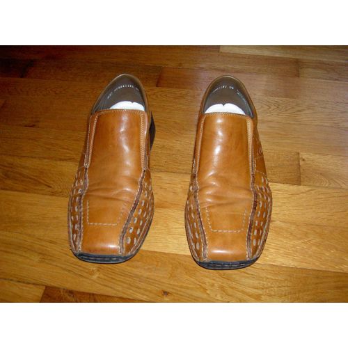 Mocassins Cuir Rieker Marron Avec Ventilation Et Semelles Antistress Taille 42