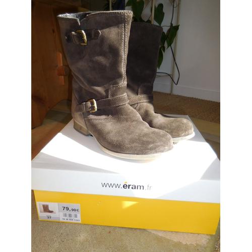 Bottines Eram 37 Marron En Daim