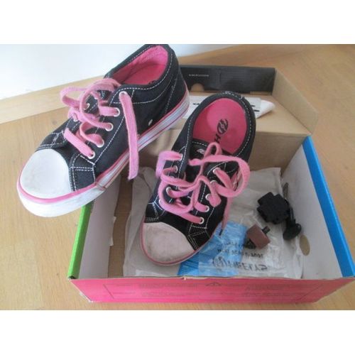 Chaussures À Roulettes Heelys Taille 35 Noir Et Rose