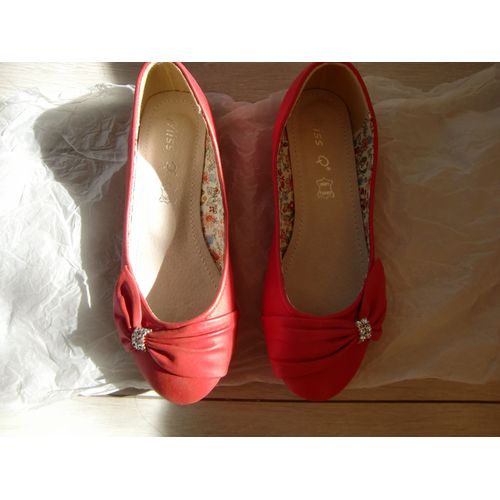 Ballerines Fille (Rouge Coquelicot - 36)