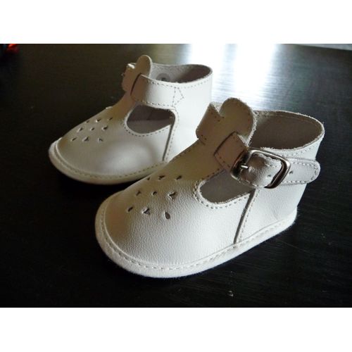 Chaussures Bébé Cuir Blanc 16 0 / 3 Mois
