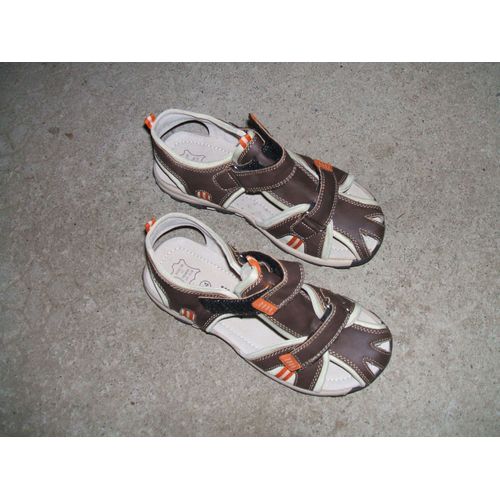 Sandales Marron En Doublure Cuir - Taille 34