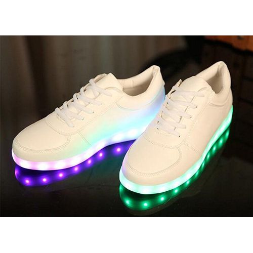 Wealsex Chaussures De Sports Cuir Avec Leds Clignotantes 7 Couleurs Usb Rechargeable - 38
