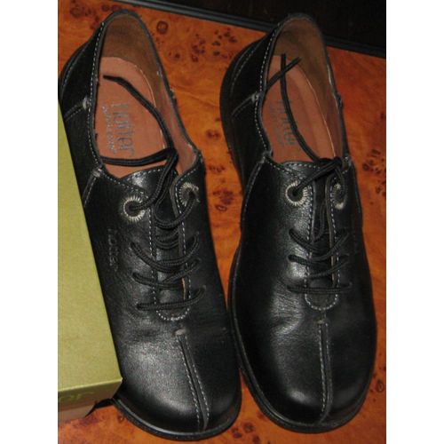 Chaussures Hotter Pour Femme - Modèle Paradise À Lacets - Noires - Taille 39 (6) - Cuir Nubuck - Souples Et Légères - Semelles Intérieures Amovibles - Hauteur Du Talon 2.3cm