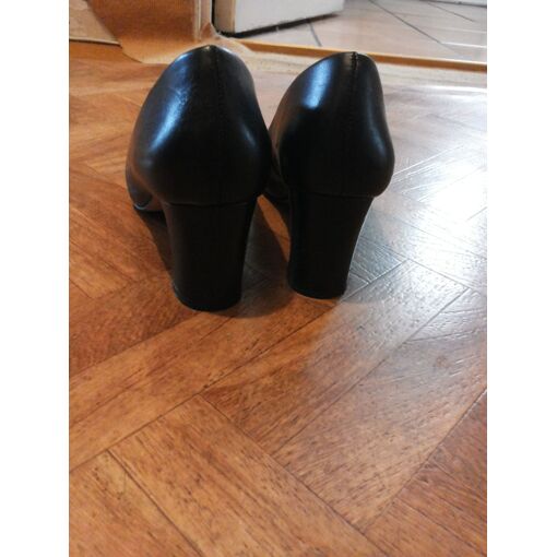 Bottines En Cuir Noir San Marina - Taille 37 EU (4 UK) - Occasion, Très Bon état Mais Talons à Reviser