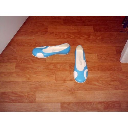 Ballerines Bleu Turquoise Et Blanc - 37