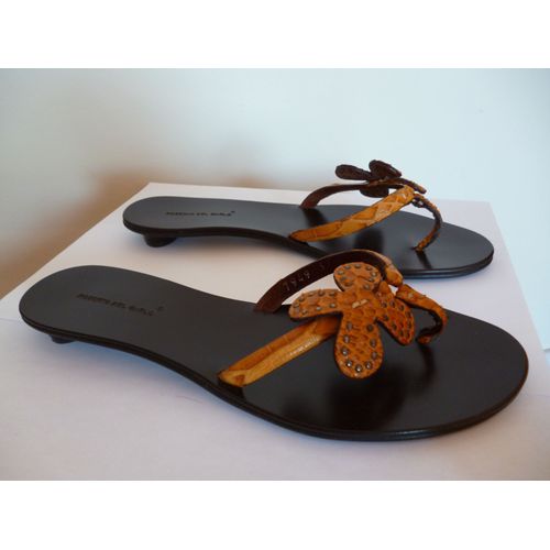 Chaussures Été Sandales Nu Pied En Cuir Roberto Del Carlo - 37