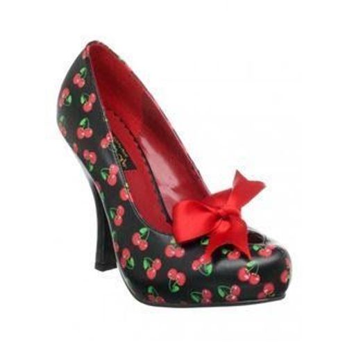 Chaussures Rockabilly Cerise À Talon P 41