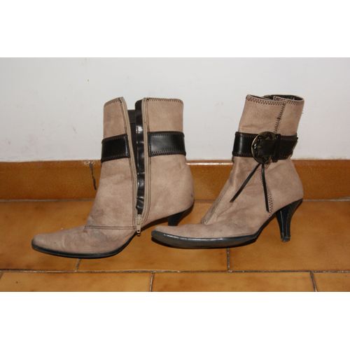 Bottines 37 Beiges À Boucles