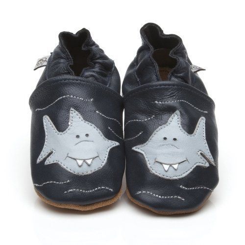 Chaussons Bébé En Cuir - Requin - De Cherry Kids