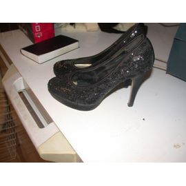 Escarpins 38 Noir Talon Paillette