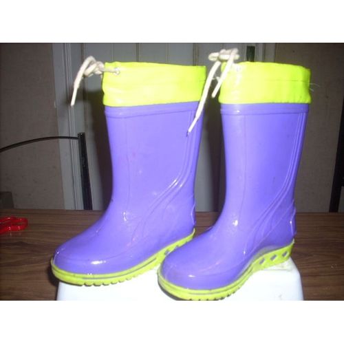 Bottes De Pluie P22 Violet/Jaune Tbe