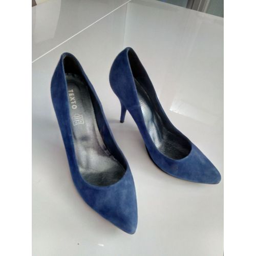 Escarpins Bleu En Velours - Taille 38