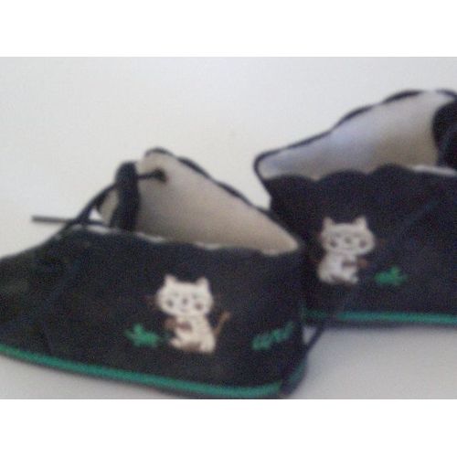 Jolies Chaussures Bebe Marines Avec Motif Chat Pointure 21