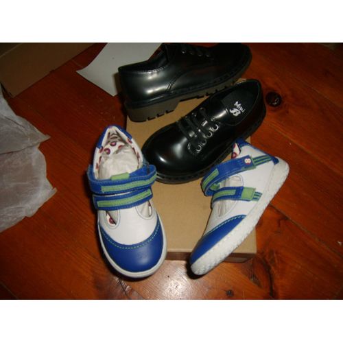 Lot 2 Paires Chaussures Neuves 25 Mod8 Valeur 109 Euros Sandales Babies + Chaussures Fermées Garçon Fille Expedition Seulement Mondial Relay Ou Colissimo