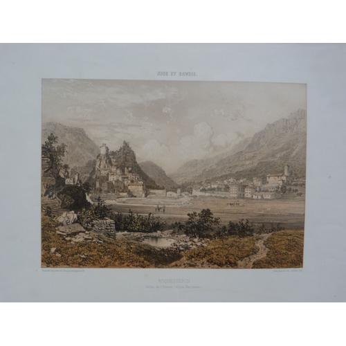 Lithographie En Couleurs De Roquesteron - 19ème S. - Nice Et Savoie