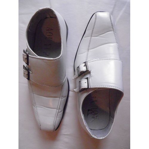 Derbies Fille "Aou Yur", T.34, Blanche, Talon 2cm