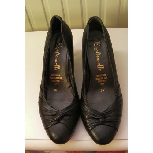 Escarpins Cuir Noirs - Taille 38