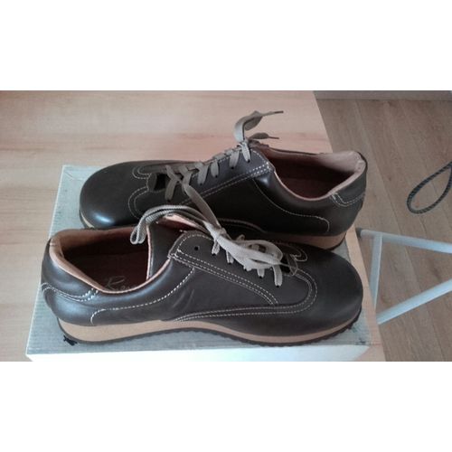 Baskets Cuir, Marron,P40, Lacets