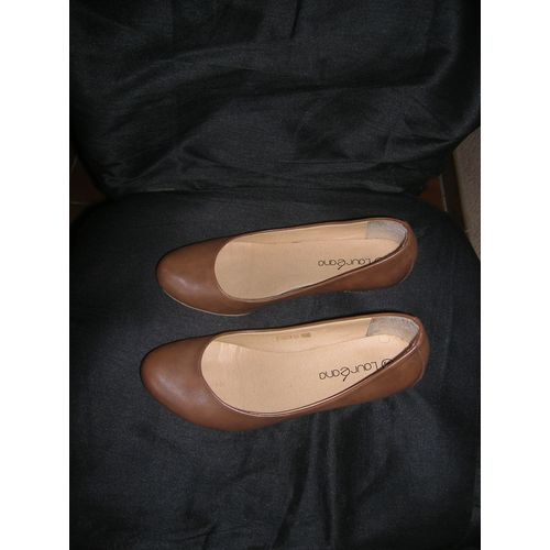Ballerines Lauréana 36 Marron Talon Compensé 4 Cm.