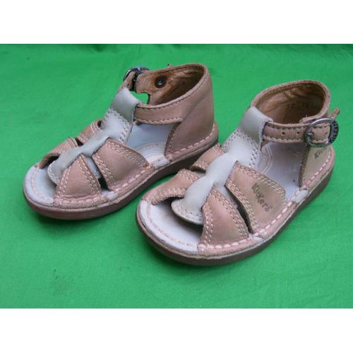 Sandales Kickers P22 Marron & Bleu Clair