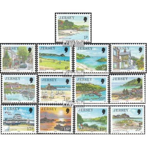 1989 Vues GB Jersey mer.-no.: 463-475 Timbres pour Les collectionneurs Paysages complète.Edition. 