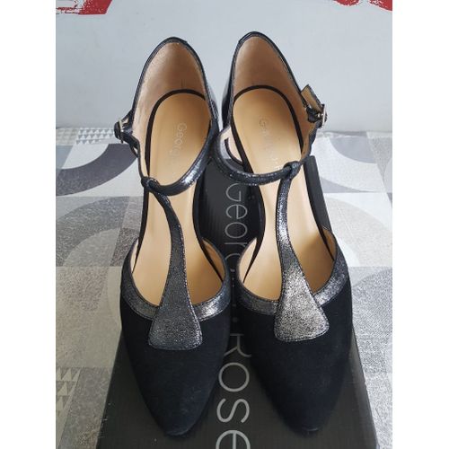 Escarpins Noirs En Nubuck Et Vernis - 39