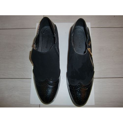 Derbies Femme Bi-Matière Noir 38