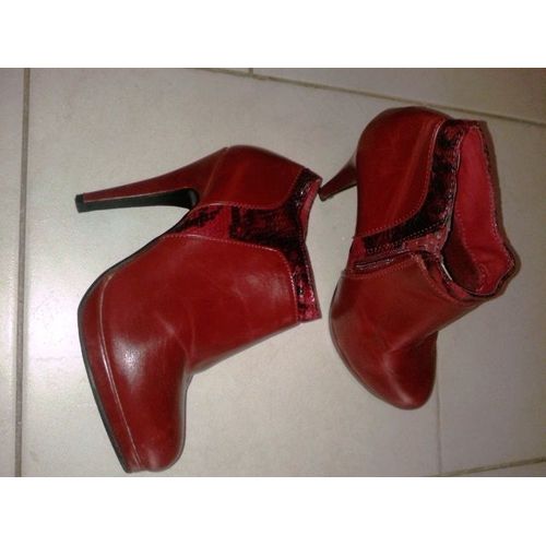 Bottines Etam 37 Bordeaux