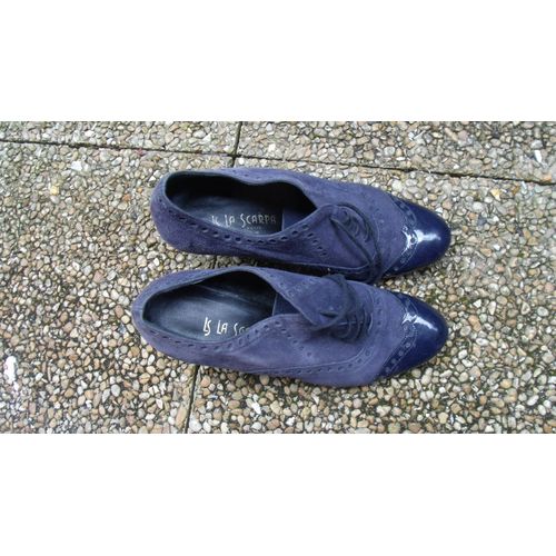 Boots La Scarpa Daim Vynil Bleu P38