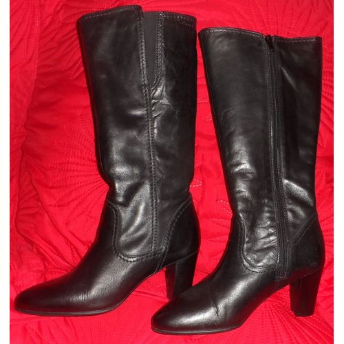 Bottes Noires En Cuir - 39